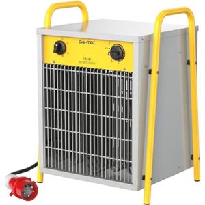 DAHTEC Termoventilatore Industriale 15 kW - Radiatore Elettrico - Basso Consumo - Termostato e Protezione da Surriscaldamento - per Casa, Serra o Il Cantiere