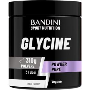 Bandini® GLICINA Polvere, Glycine Pura e Cristallina, Aiuto per il sonno, Puro Aminoacido Naturalmente Dolce, L-Glycin da 310 g, Sintesi del Collagene per Pelle e Articolazioni, Senza Additivi