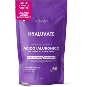 Symbeauty Acido Ialuronico Complex 90cps Vegan Hyaluvate con Studio Clinico
