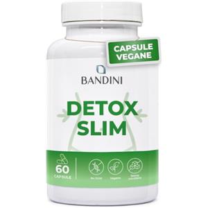 Bandini® DETOX SLIM 60 Capsule Vegan | Drenante, Antiossidante, Depurativo, | Detossificante per Fegato e Intestino | Complesso di Estratti Vegetali: Bromelina, Tarassaco, Pilosella, Betulla | 100% Vegan