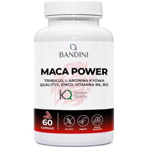 Bandini® MACA POWER Peruviana, 60 Capsule, Complesso ad Alto Dosaggio | con Tribulus, Arginina, Zinco, Vitamina B6 e B12 - Stanchezza Fisica e Mentale, Energia, Sport - 100% Vegano - Made in Italy