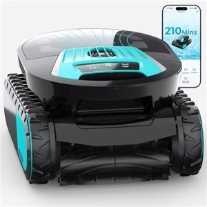 BRINBO Pleco PRO Robot Piscina, Aspiratore Piscina Pareti e Fondo, Autonomia 210 min, Doppio Filtro, 7 modalità, Controllo App, Robot pulisci Piscina Fino a 200㎡, Grafite