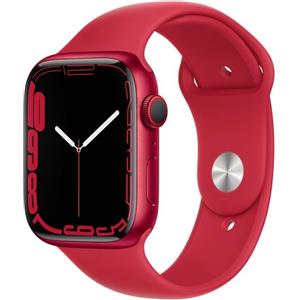 Apple Watch Series 7 Alluminio 45 mm (2021) | GPS + Cellular | rosso | cinturino sport rosso - buono