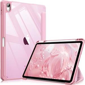 FINTIE Cover per iPad Air 11" M4/M3/M2 (2026-2024)/iPad Air 5a&4a Gen 10,9" | con Portapenne - Sottile Leggero Trasparente Custodia Posteriore con Bordo in TPU, Rosa