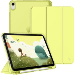 FINTIE Cover per iPad (A16) 11ª Gen 11" (2025) / iPad 10ª Gen 10.9" (2022) | con Portapenne - Sottile Leggero Opaca Trasparente Posteriore Custodia con Auto Sveglia/Sonno, Giallo agrume
