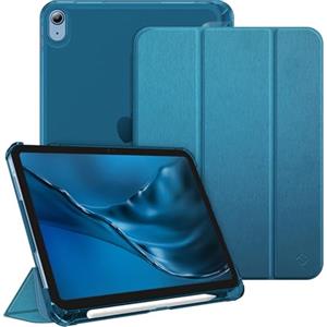 FINTIE Cover per iPad (A16) 11ª Gen 11" (2025) / iPad 10ª Gen 10.9" (2022) | con Portapenne - Sottile Leggero Opaca Trasparente Posteriore Custodia con Auto Sveglia/Sonno, Blu Scuro