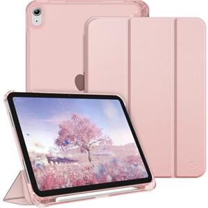 FINTIE Cover per iPad (A16) 11ª Gen 11" (2025) / iPad 10ª Gen 10.9" (2022) | con Portapenne - Sottile Leggero Opaca Trasparente Posteriore Custodia con Auto Sveglia/Sonno, Oro Rosa