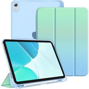 FINTIE Cover per iPad (A16) 11ª Gen 11" (2025) / iPad 10ª Gen 10.9" (2022) | con Portapenne - Sottile Leggero Opaca Trasparente Posteriore Custodia con Auto Sveglia/Sonno, Seaside Ombre