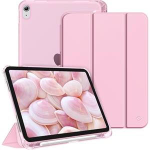FINTIE Cover per iPad (A16) 11ª Gen 11" (2025) / iPad 10ª Gen 10.9" (2022) | con Portapenne - Sottile Leggero Opaca Trasparente Posteriore Custodia con Auto Sveglia/Sonno, Pink