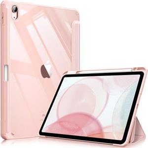 FINTIE Cover per iPad Air 11" M4/M3/M2 (2026-2024)/iPad Air 5a&4a Gen 10,9" | con Portapenne - Sottile Leggero Trasparente Custodia Posteriore con Bordo in TPU, Oro Rosa
