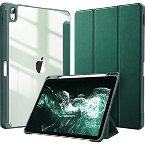 FINTIE Cover per iPad Air 11" M4/M3/M2 (2026-2024)/iPad Air 5a&4a Gen 10,9" | con Portapenne - Sottile Leggero Trasparente Custodia Posteriore con Bordo in TPU, Verde Scuro