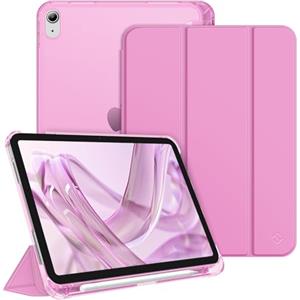 FINTIE Cover per iPad (A16) 11ª Gen 11" (2025) / iPad 10ª Gen 10.9" (2022) | con Portapenne - Sottile Leggero Opaca Trasparente Posteriore Custodia con Auto Sveglia/Sonno, Lilla Rosa