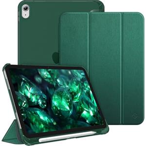 FINTIE Cover per iPad (A16) 11ª Gen 11" (2025) / iPad 10ª Gen 10.9" (2022) | con Portapenne - Sottile Leggero Opaca Trasparente Posteriore Custodia con Auto Sveglia/Sonno, Verde Scuro