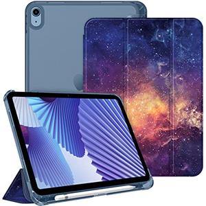 FINTIE Cover per iPad (A16) 11ª Gen 11" (2025) / iPad 10ª Gen 10.9" (2022) | con Portapenne - Sottile Leggero Opaca Trasparente Posteriore Custodia con Auto Sveglia/Sonno, Galaxy