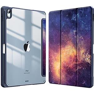FINTIE Cover per iPad Air 11" M4/M3/M2 (2026-2024)/iPad Air 5a&4a Gen 10,9" | con Portapenne - Sottile Leggero Trasparente Custodia Posteriore con Bordo in TPU, Galaxy