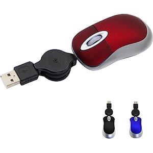 Samudgate Mini mouse con cavo, piccolo cavo retrattile USB, mouse ottico compatto, 1600 DPI, mouse da viaggio per bambini, mouse portatili con cavo per viaggi, ufficio, casa, computer portatile,