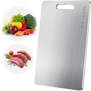 Teamoda Katuchef Tagliere in Titano, 100% tagliere in titanio puro per cucina, tagliere extra grande sicuro e durevole per carne, frutta, verdura