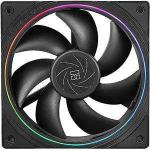 Thermalright TL-S12 - Ventola di raffreddamento per CPU PWM, effetto luminoso con apertura fine, connettore PWM a 4 pin, ventola per computer con apertura ARGB, velocità 1500 RPM (120 mm, nero)