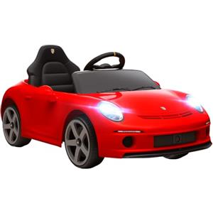 AIYAPLAY Macchina Elettrica per Bambini 3-5 Anni Licenza RUF GT Rosso | Auto Elettrica per Bambini, con Telecomando, Avvio Lento, Cintura di Sicurezza, Luci, Musica e USB