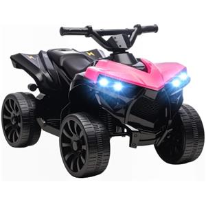 AIYAPLAY Quad Elettrico per Bambini ATV con Musica, Età 18-56 Mesi, Rosa | Batteria Ricaricabile 6V, Moto per Bambini, Fari LED, per Interni ed Esterni