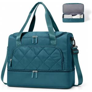SEAFEW Borsone da Viaggio,Bagaglio a Mano 40x30x20 Ryanair Borsa da Viaggio | Borsa da Cabina Ryanair Borsa Palestra Sportiva Borsa Ospedale Parto con Scomparto per le Scarpe per Uomo e Donna,Blu pavone