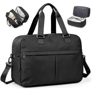 SEAFEW Borsone da Viaggio,Bagaglio a Mano 45x36x20 Easyjet Borsa da Viaggio | Borsa da Cabina Easyjet 45x36x20 Borsa Sportiva Borsone da Palestra da Weekend Borsa Ospedale Parto Espandibile,Nero