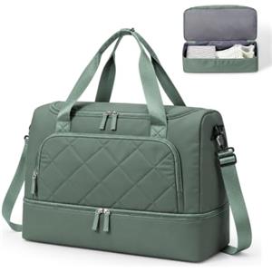 SEAFEW Borsone da Viaggio,Bagaglio a Mano 45x36x20 Easyjet Borsa da Viaggio | Borsa da Cabina Easyjet Borsa Palestra Sportiva Borsa Ospedale Parto con Scomparto per le Scarpe per Uomo e Donna,Verde