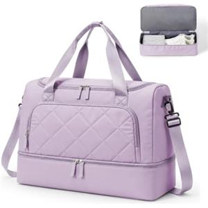 SEAFEW Borsone da Viaggio,Bagaglio a Mano 45x36x20 Easyjet Borsa da Viaggio | Borsa da Cabina Easyjet Borsa Palestra Sportiva Borsa Ospedale Parto con Scomparto per le Scarpe per Uomo e Donna,Viola