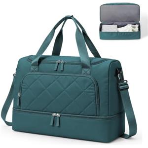SEAFEW Borsone da Viaggio,Bagaglio a Mano 45x36x20 Easyjet Borsa da Viaggio | Borsa da Cabina Easyjet Borsa Palestra Sportiva Borsa Ospedale Parto con Scomparto per le Scarpe per Uomo e Donna,Blu pavone