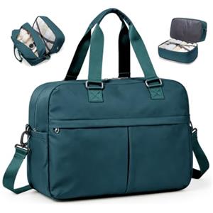SEAFEW Borsone da Viaggio,Bagaglio a Mano 45x36x20 Easyjet Borsa da Viaggio | Borsa da Cabina Easyjet 45x36x20 Borsa Sportiva Borsone da Palestra da Weekend Borsa Ospedale Parto Espandibile,Blu pavone