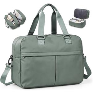 SEAFEW Borsone da Viaggio,Bagaglio a Mano 45x36x20 Easyjet Borsa da Viaggio | Borsa da Cabina Easyjet 45x36x20 Borsa Sportiva Borsone da Palestra da Weekend Borsa Ospedale Parto Espandibile,Verde