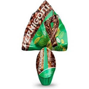 Pernigotti Uovo di Pasqua 2026 Nocciolato Classico, 350 g | Cioccolato al Latte con Nocciole Italiane Intere e in Granella, Senza Glutine, con Sorpresa UNOARGENTO Made in Italy