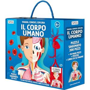 Sassi Il corpo umano. Viaggia, conosci, esplora. Nuova ediz. Con 10 maxi pezzi. Con puzzle sagomato. Con Poster