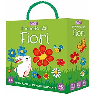 Sassi Il mondo dei fiori. Q-box. Con 10 figure sagomate. Con puzzle