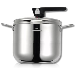 Inoxriv Pentola a Pressione 7 Litri, ø 20 cm, Acciaio Inox 18/10 | Fondo Triplo Strato Termodiffusore, Adatta per Induzione e Gas, Cottura Rapida, Made in Italy