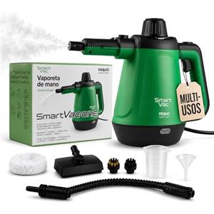 XSQUO Useful Tech Pulitore a Vapore Portatile Potente Multifunzione Pulizia Casa 1200w | Pistola 5 en 1 Pulitrice Accesori Bagno Macchina Vapore Continuo Divani Fughe Vetri Cucina 450ml LED Set Completo - xsquo