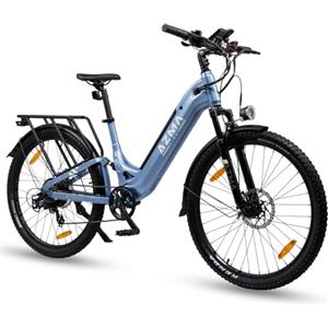 AZMA Bici Elettrica, 27.5/29 Bicicletta Elettrica Uomo Donna, 48V/36V Batteria Rimovibile, Autonomia Fino 100-150, 8 Velocità, Ebike da Per Pendolari Urbani e MTB (U1-Nero)