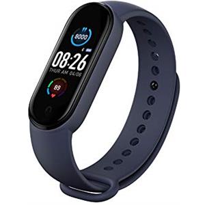 Generico M5 Bracciale Smart Band, IP67 impermeabile orologi intelligenti, pressione sanguigna Fitness Tracker, Smartband braccialetti fitness, Activity Tracker (Blu)