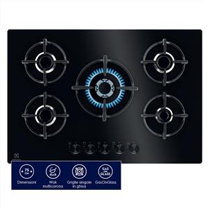 Electrolux - Piano Cottura A Gas Egg75372k 0cm-nero/gas On Glass