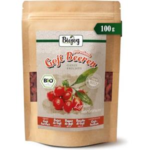 Biojoy BIO bacche di goji essiccate, intere, non solforate, 100 g | Senza zuccheri aggiunti, dalla Cina