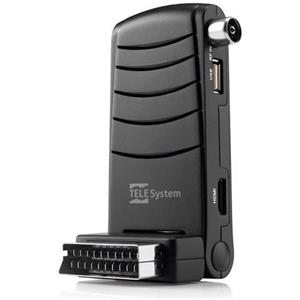 TELESYSTEM - Mini Decoder Digitale Terrestre TS6005 Stealth DVB-T / T2 HD Scart / HDMI / USB 2.0 - Nero - SPEDIZIONE GRATUITA