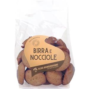 BONGIOVANNI FARINE E BONTA' NATURALI Biscotti Birra e Nocciole | Biscotti Artigianali | Biscotti Senza Uova Senza Glutine Confezione da 150 Gr