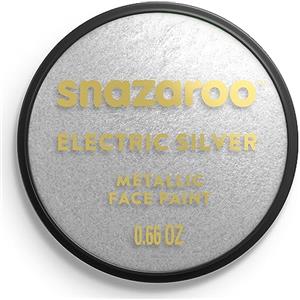Snazaroo - Pittura Per Viso e Corpo, Trucchi da Viso per Travestimenti, per Bambini e Adulti, 18 ML, Colore Argento Elettrico