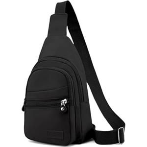 Aucuu Zaino Monospalla, Zaino Monospalla Sling Bag, Antifurto Multifimzioni Borsa a Tracolla con Foro per le Cuffie, Sportivo Borsello Monospall Zaini Petto, per Casual Ciclismo Trekking Viaggio
