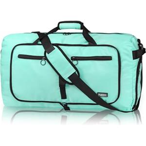 Fmeida 65L Borsone da Viaggio Pieghevole, con Scomparto Scarpe e Tracolla | Grande Borsone Palestra per Uomo e Donna, Tessuto Idrorepellente e Antistrappo, Borsa Sportiva Duffel Bag