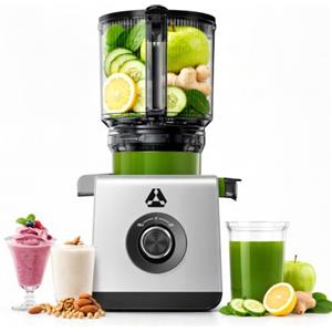 AAOBOSI Estrattore Frutta e Verdura 165MM, Slow Juicer con capacità di 2,5L | per Frutta e Verdura Intere, Filtro 3-in-1(Succhi, Sorbetti e Bevande Vegetali), Alta Resa in Succo, Facile da Pulire