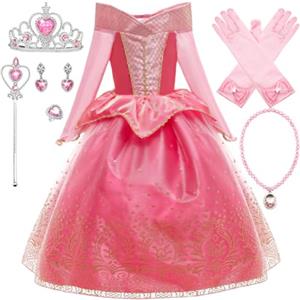 New front Costume da Principessa Abito delle Ragazze Fantasia Comunione Battesimo Vestito Principessa Bambina Festa di Halloween Compleanno Natale Carnevale Cerimonie