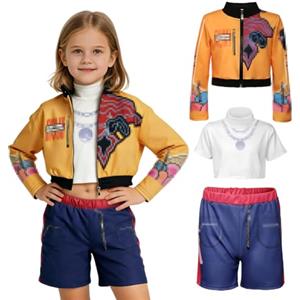 Zinueen Costume da Cacciatore Cosplay Anime Bambina, Halloween e Carnevale | Indicato per feste a tema, spettacoli e compleanni, design versatile per diverse occasioni di cosplay ed eventi festivi.
