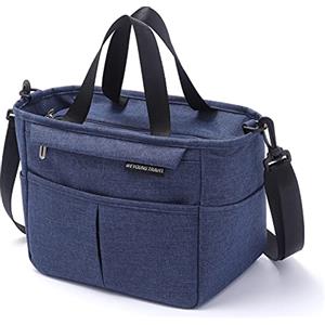 MCXKJ Borsa Termica Porta Pranzo, Portatile Borsa Frigo, Borsa Pranzo al Sacco Impermeabile Lunch Bag per Uomo/Donna/Bambino, Borsa Portapranzo per Ufficio, Scuola e Picnic (Blu)