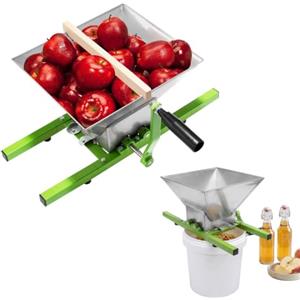 UISEBRT Torchio per frantoio Mele Tritafrutta Pigiatrice da Frutta per Schiacciare tritacarne spremiagrumi - 7 Litri